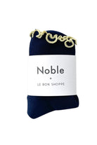 Le Bon Shoppe Petite Ruffled Modal Socks Navy/Butter - Steranko Clothing Manchester