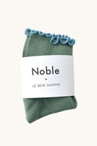 Le Bon Shoppe Petite Ruffled Modal Socks Sea Glass/Powder Blue - Steranko Clothing Manchester