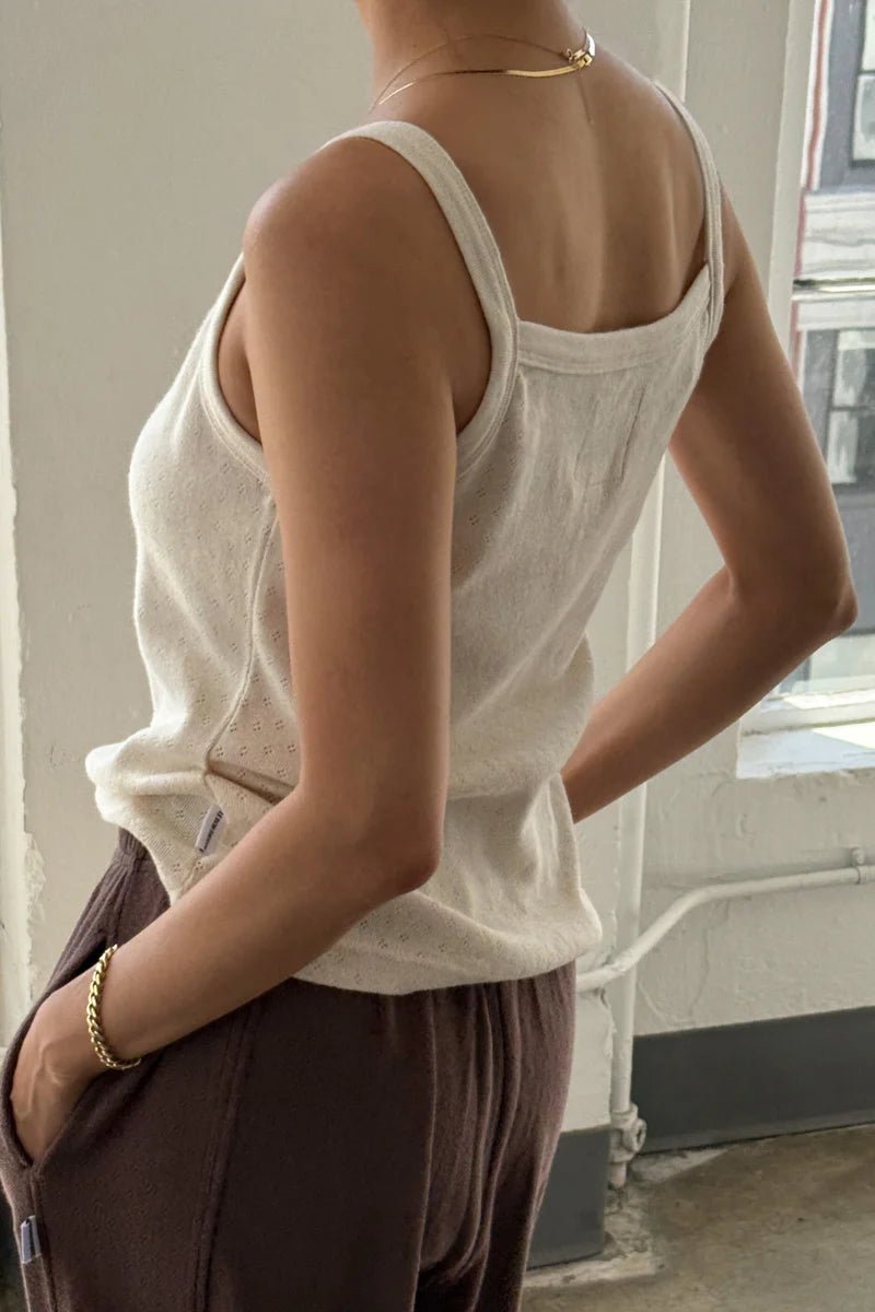 Le Bon Shoppe Pointelle Eve Cami Natural - Steranko Clothing Manchester