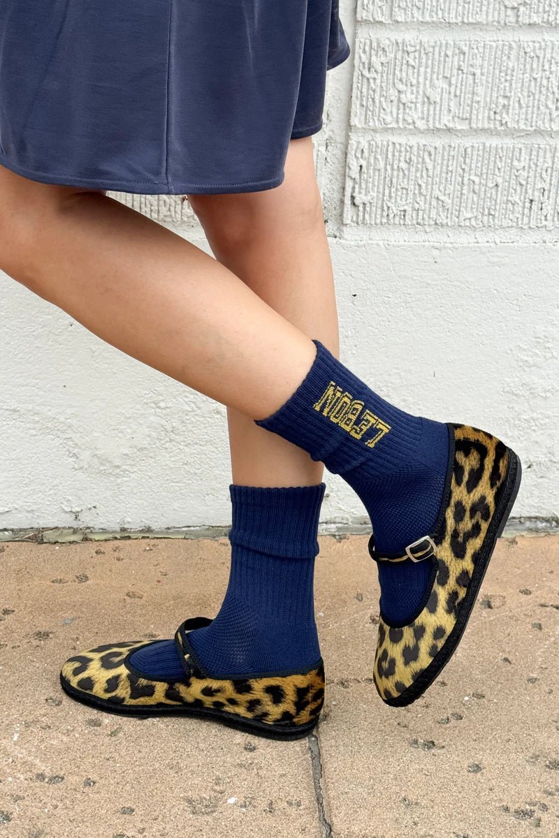 Le Bon Shoppe Preppy Socks Navy / Gold - Steranko Clothing Manchester