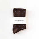 Le Bon Shoppe Sneaker Socks Polka Dot Cacao/Blue - Steranko Clothing Manchester