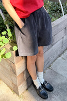 Le Bon Shoppe Soft Corduroy City Shorts Charcoal - Steranko Clothing Manchester