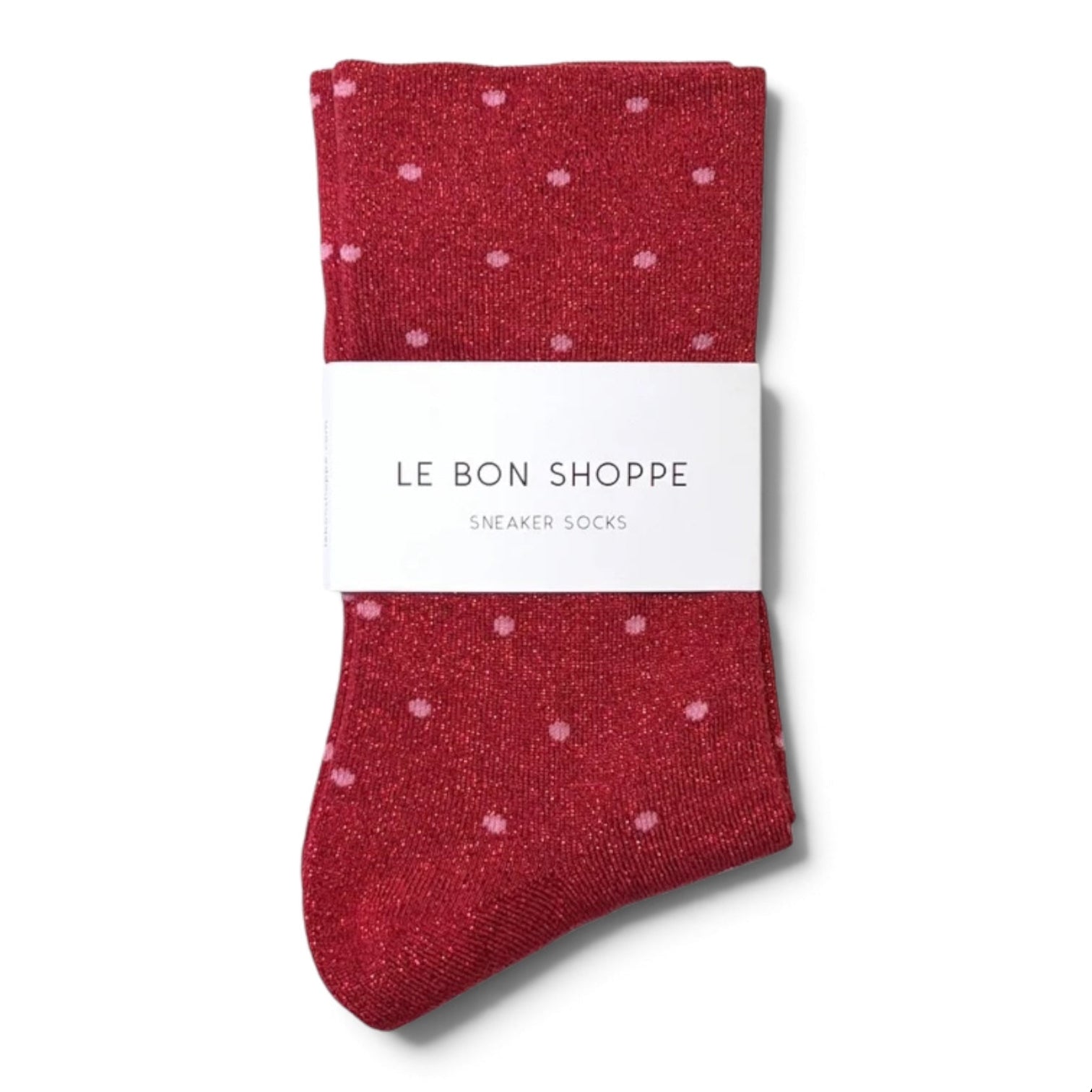 Le Bon Shoppe Sparkle Polka Dot Socks Red/Pink - Steranko Clothing Manchester