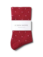 Le Bon Shoppe Sparkle Polka Dot Socks Red/Pink - Steranko Clothing Manchester