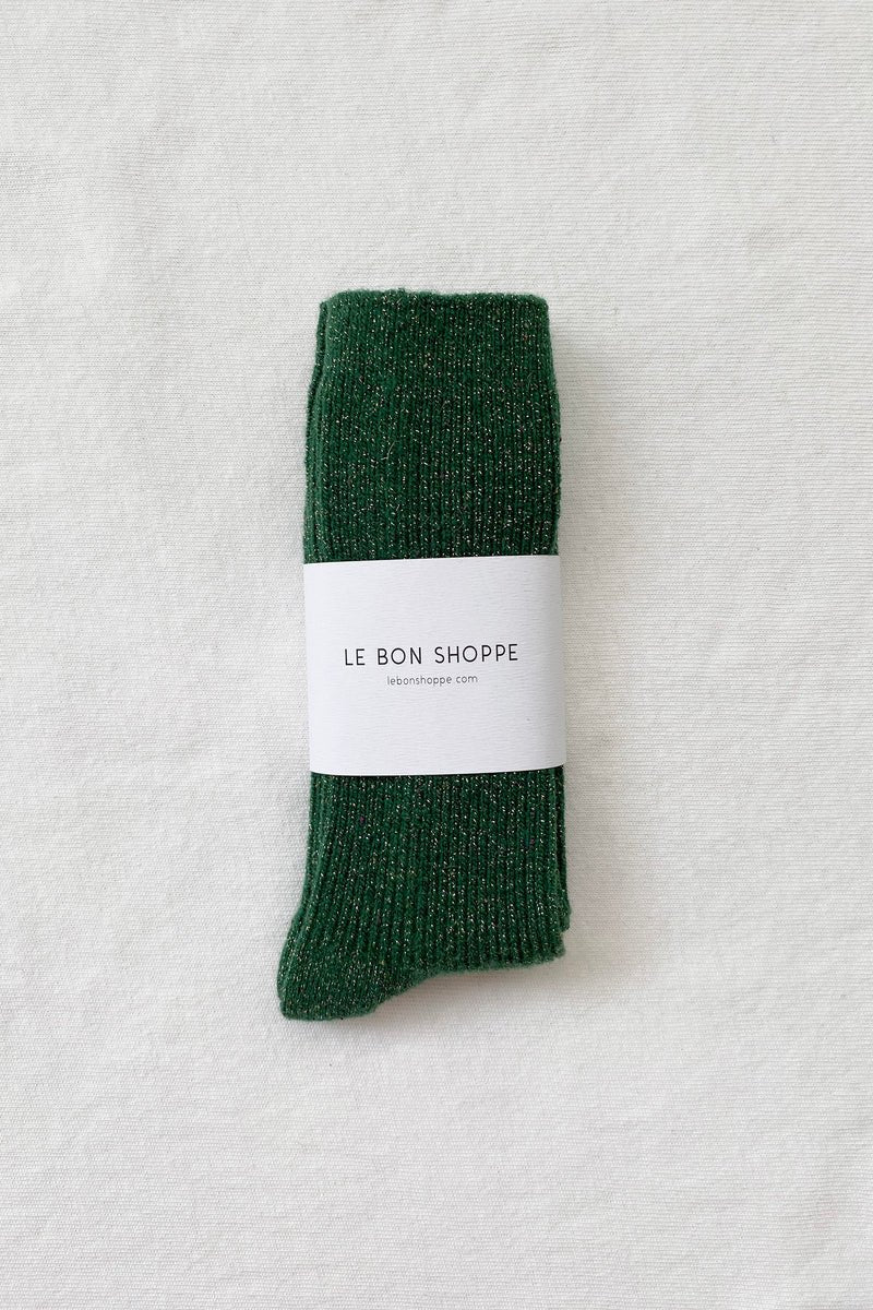 Le Bon Shoppe Winter Sparkle Socks Evergreen - Steranko Clothing Manchester