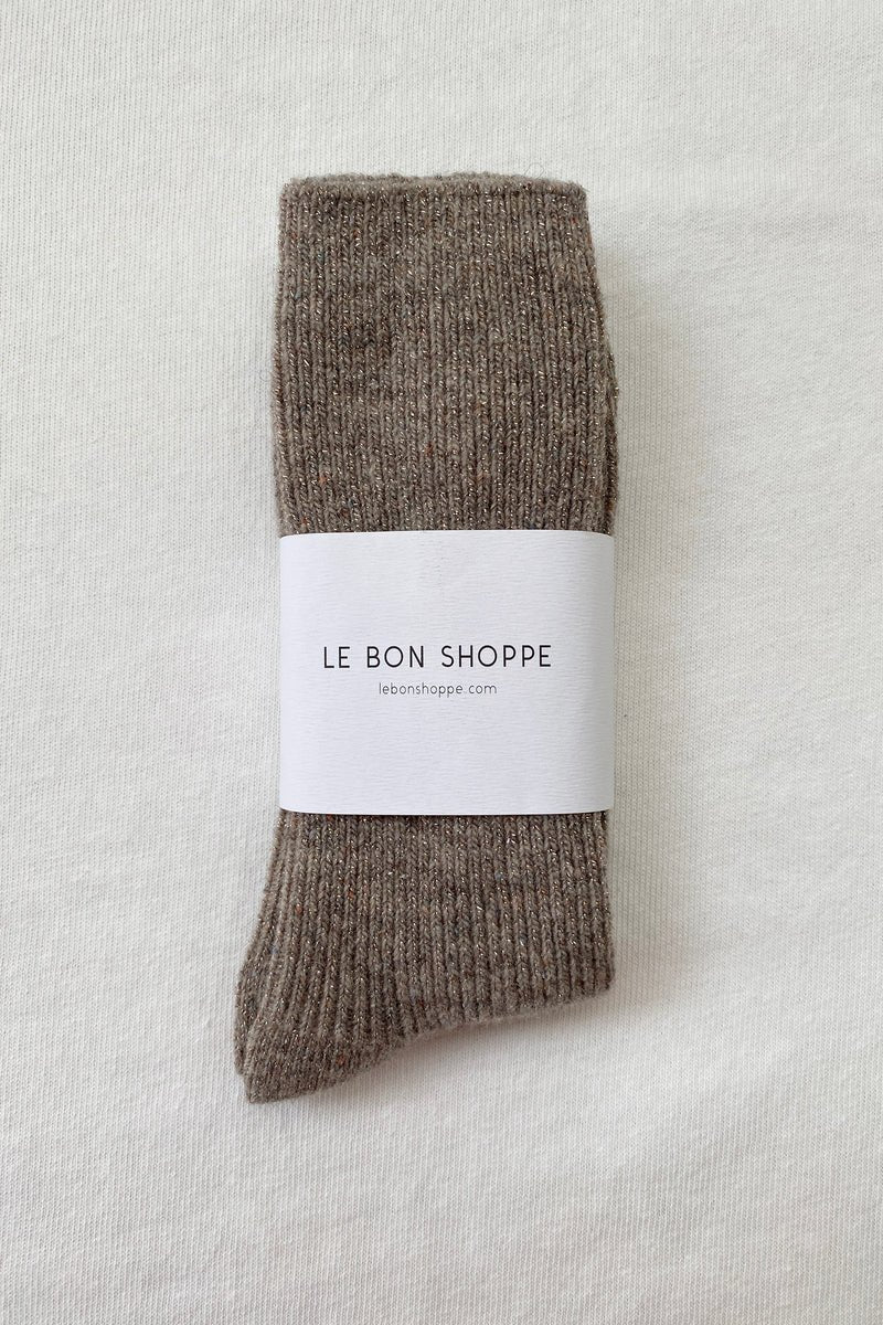 Le Bon Shoppe Winter Sparkle Socks Nutmeg - Steranko Clothing Manchester