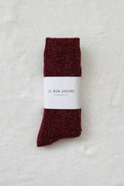 Le Bon Shoppe Winter Sparkle Socks Wine - Steranko Clothing Manchester