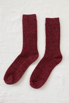 Le Bon Shoppe Winter Sparkle Socks Wine - Steranko Clothing Manchester