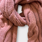 Mackie Catrine Super Chunky Cable Scarf Dusty Pink - Steranko Clothing Manchester