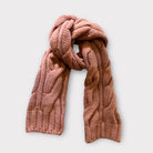 Mackie Catrine Super Chunky Cable Scarf Dusty Pink - Steranko Clothing Manchester