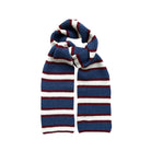 Mackie Lowes Bar Scarf Burgundy Blue Off White - Steranko Clothing Manchester