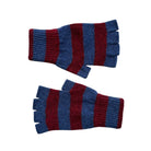 Mackie Lowes Unisex Fingerless Navy/Burgundy - Steranko Clothing Manchester
