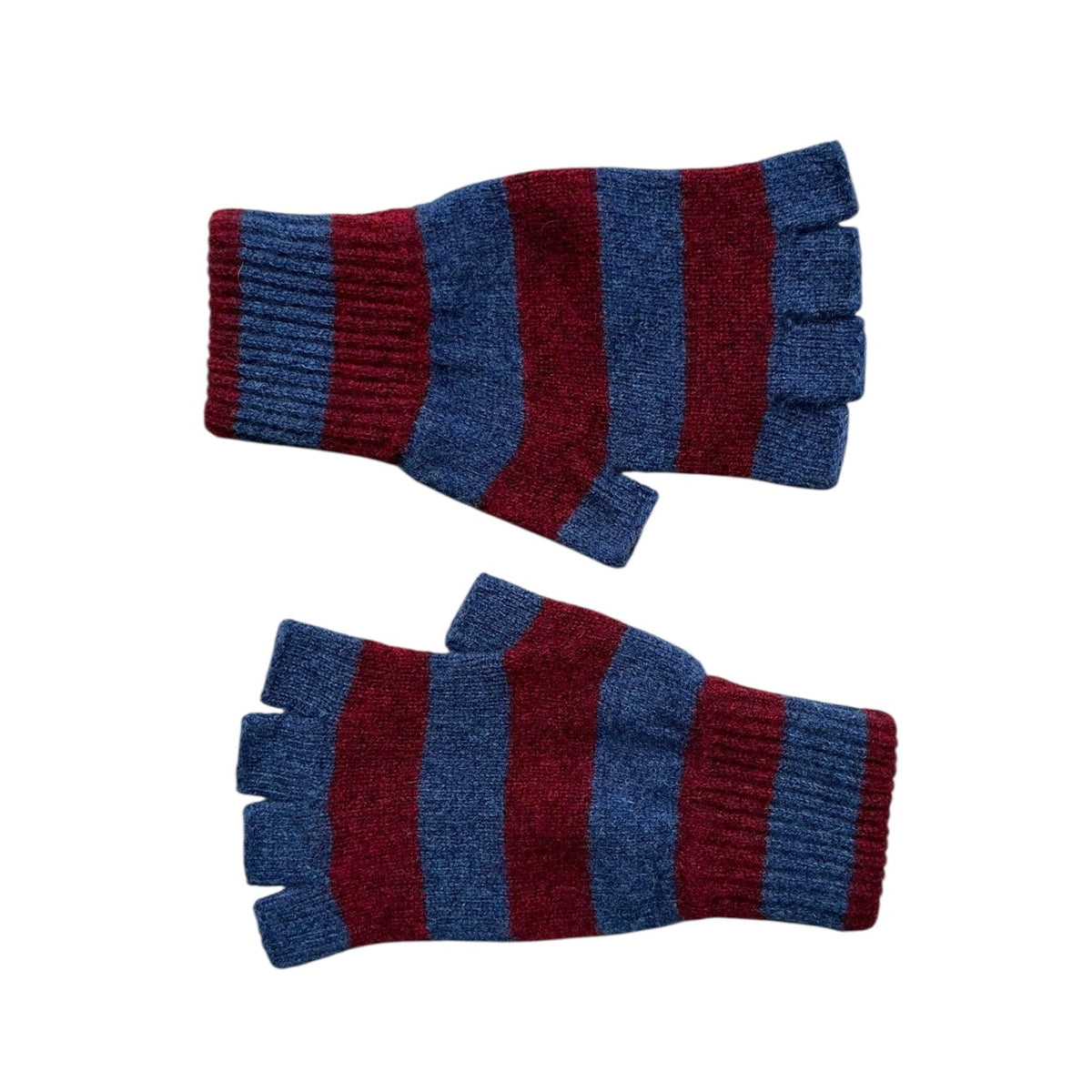 Mackie Lowes Unisex Fingerless Navy/Burgundy - Steranko Clothing Manchester
