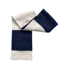 Mackie Rona Brushed Bar Scarf Navy Off White - Steranko Clothing Manchester