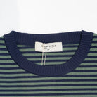 Mooncastle Ice Cotton Border Crewneck Navy Olive - Steranko Clothing Manchester