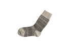 Nishiguchi Kutsushita Wool Jacquard Socks Oatmeal - Steranko Clothing Manchester