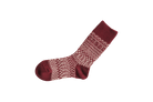 Nishiguchi Kutsushita Wool Jacquard Socks Wine - Steranko Clothing Manchester