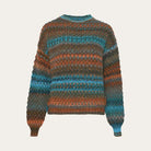 Noella Gio Knit Sweater Turquoise Brown Mix - Steranko Clothing Manchester