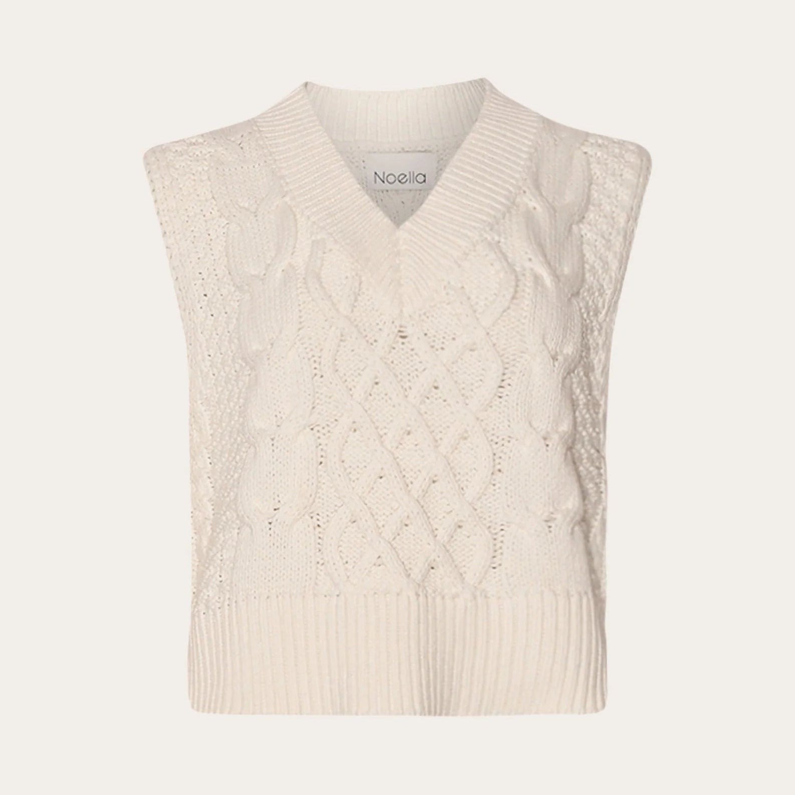 Noella Gio Knit Vest Ivory - Steranko Clothing Manchester