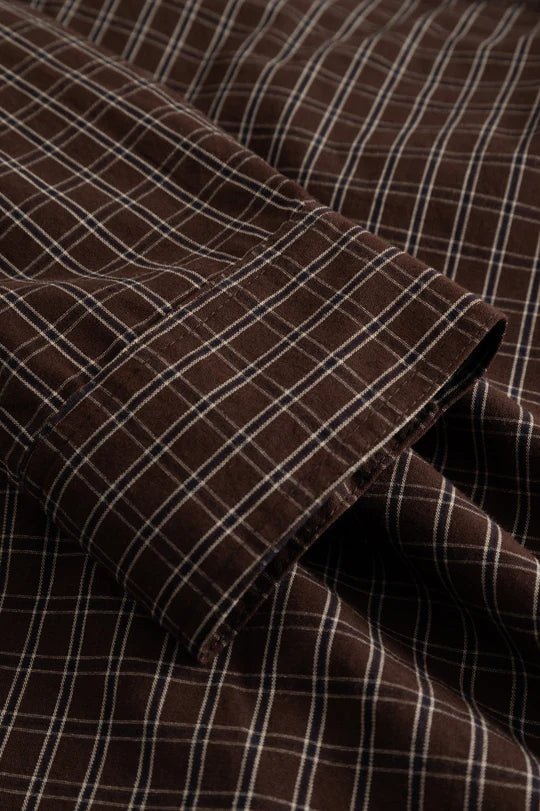Noella Kesha L/S Blouse Cari Brown Check - Steranko Clothing Manchester