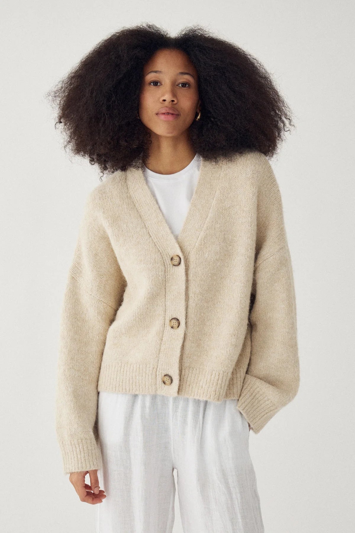Noella Laiana Knit Cardigan Beige - Steranko Clothing Manchester