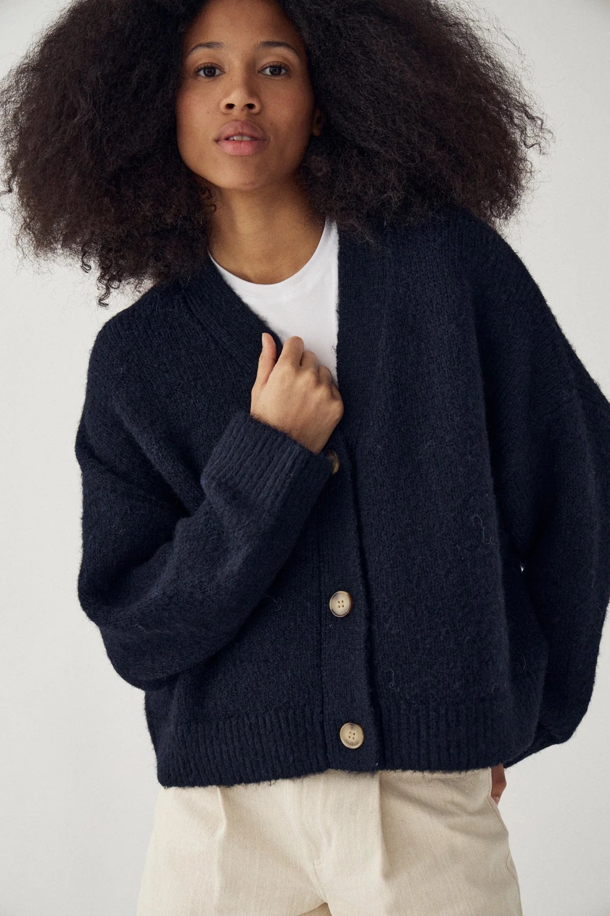 Noella Laiana Knit Cardigan Navy - Steranko Clothing Manchester