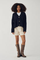 Noella Laiana Knit Cardigan Navy - Steranko Clothing Manchester