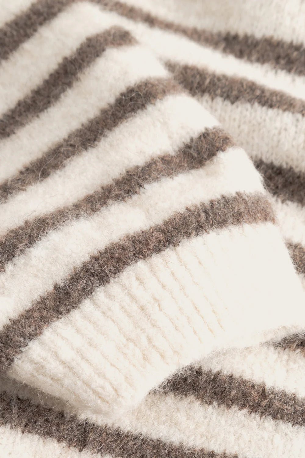 Noella Lenda Knit Cardigan Brown Ivory Stripe - Steranko Clothing Manchester