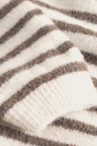 Noella Lenda Knit Cardigan Brown Ivory Stripe - Steranko Clothing Manchester
