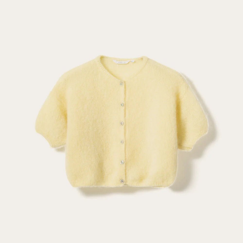 Noella Lorell Knit SS Cardigan Light Yellow - Steranko Clothing Manchester
