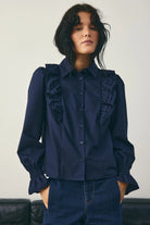 Noella Lucina L/S Blouse Navy Blue - Steranko Clothing Manchester