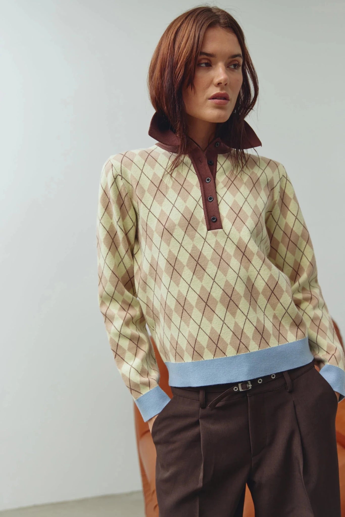 Noella Makayla Knit Diya Yellow Check - Steranko Clothing Manchester