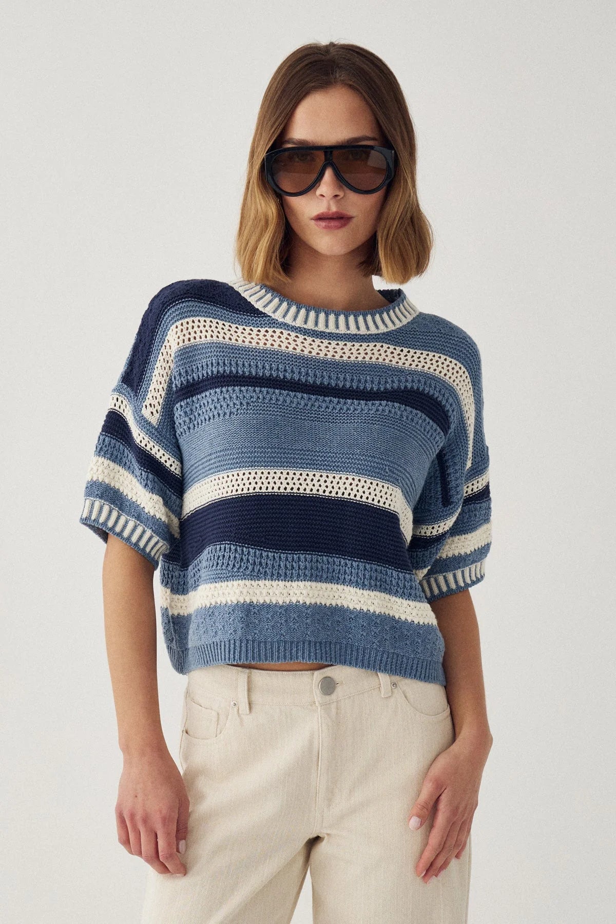 Noella Marian Knit Daya Blue Stripe - Steranko Clothing Manchester