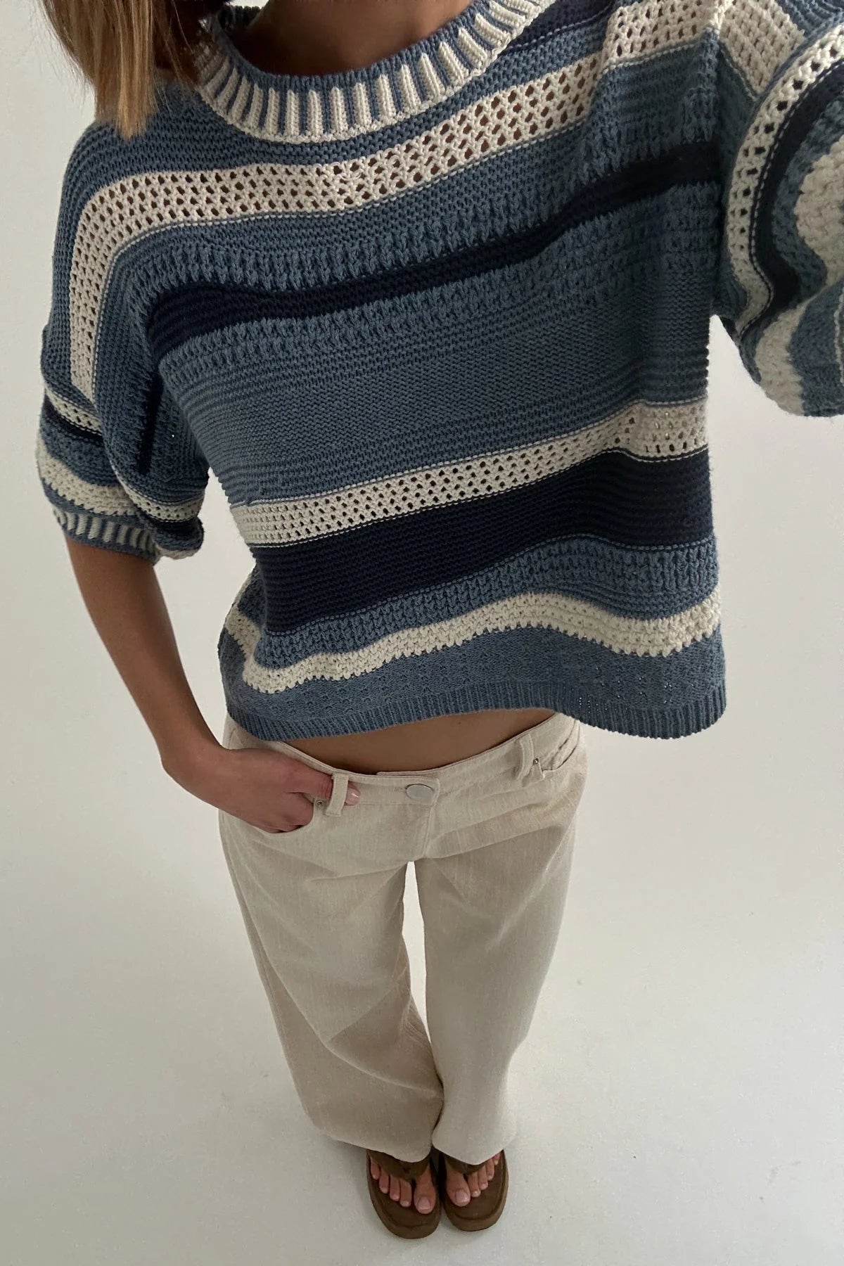 Noella Marian Knit Daya Blue Stripe - Steranko Clothing Manchester