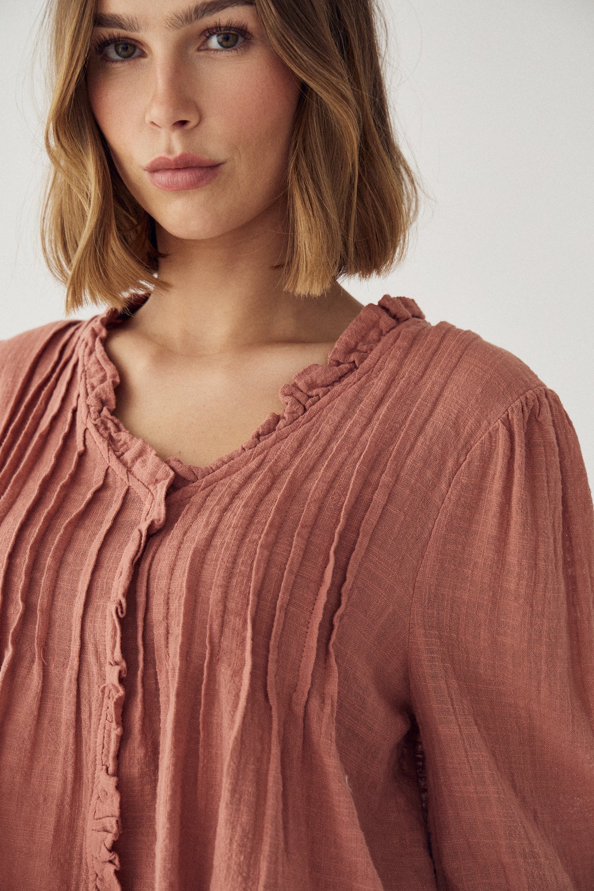 Noella Marin Blouse Red Clay - Steranko Clothing Manchester