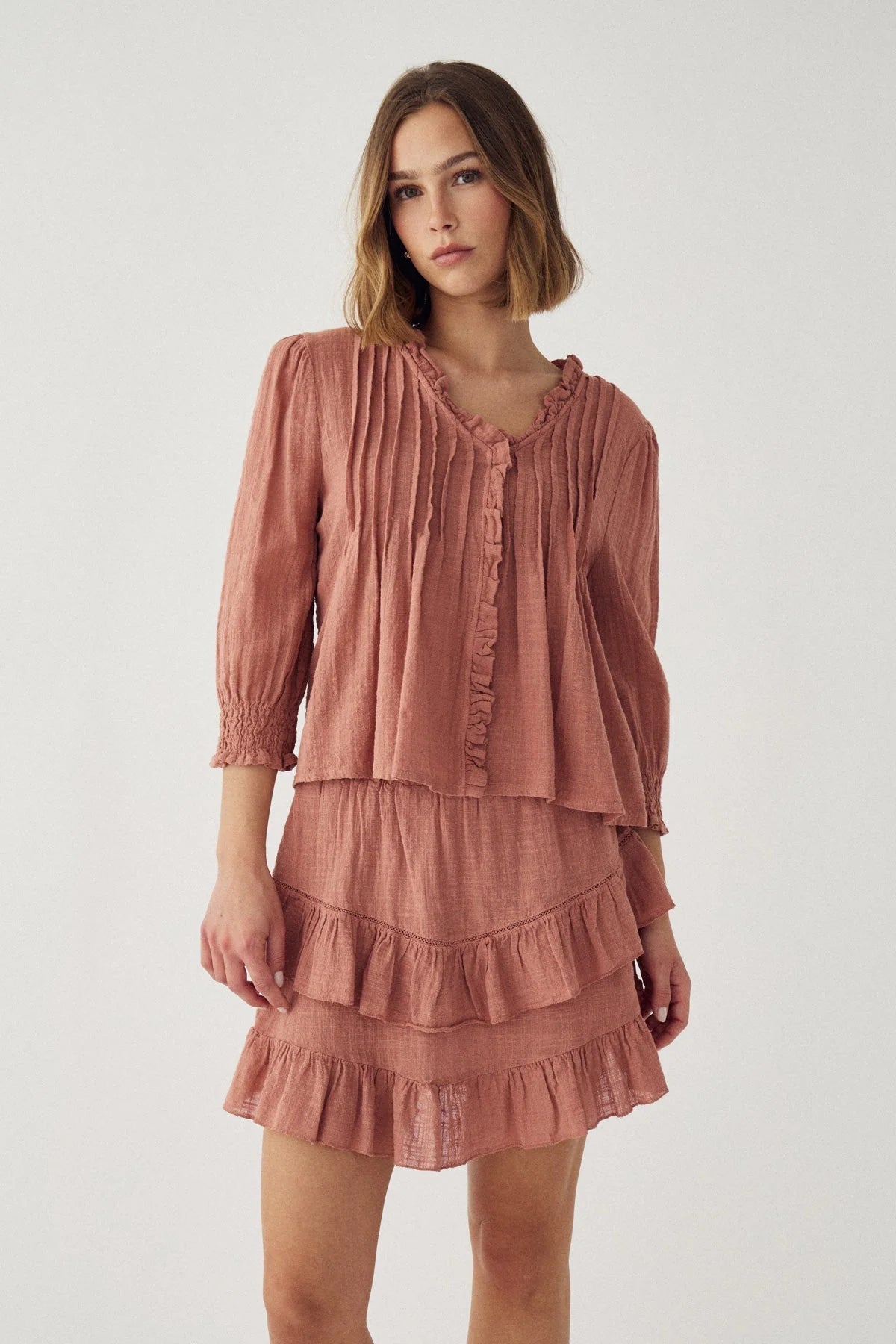 Noella Marin Blouse Red Clay - Steranko Clothing Manchester