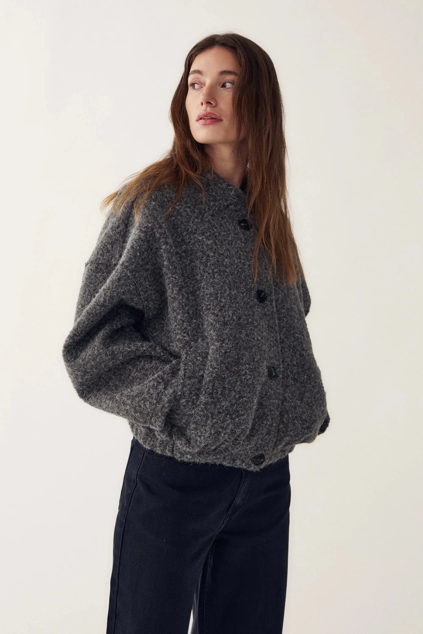 Noella Marnie Jacket Dark Grey Melange - Steranko Clothing Manchester