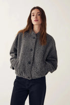 Noella Marnie Jacket Dark Grey Melange - Steranko Clothing Manchester