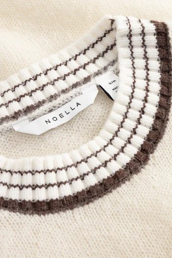 Noella Marthy Knit Ivory Brown - Steranko Clothing Manchester