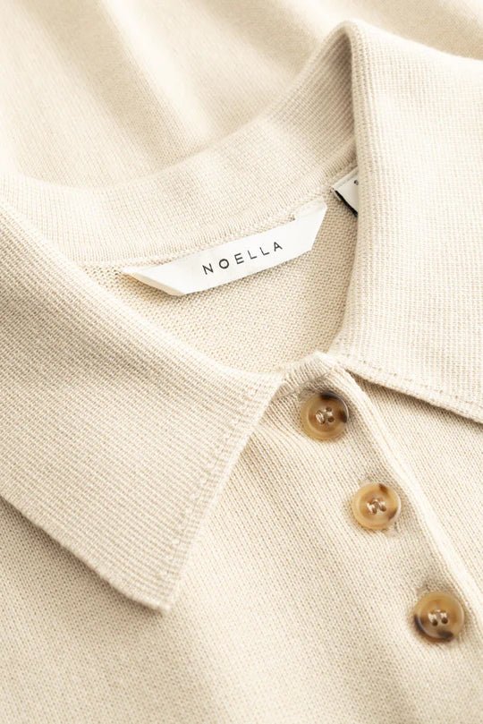 Noella Maxine SL Knit Polo Oyster - Steranko Clothing Manchester