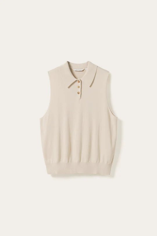 Noella Maxine SL Knit Polo Oyster - Steranko Clothing Manchester