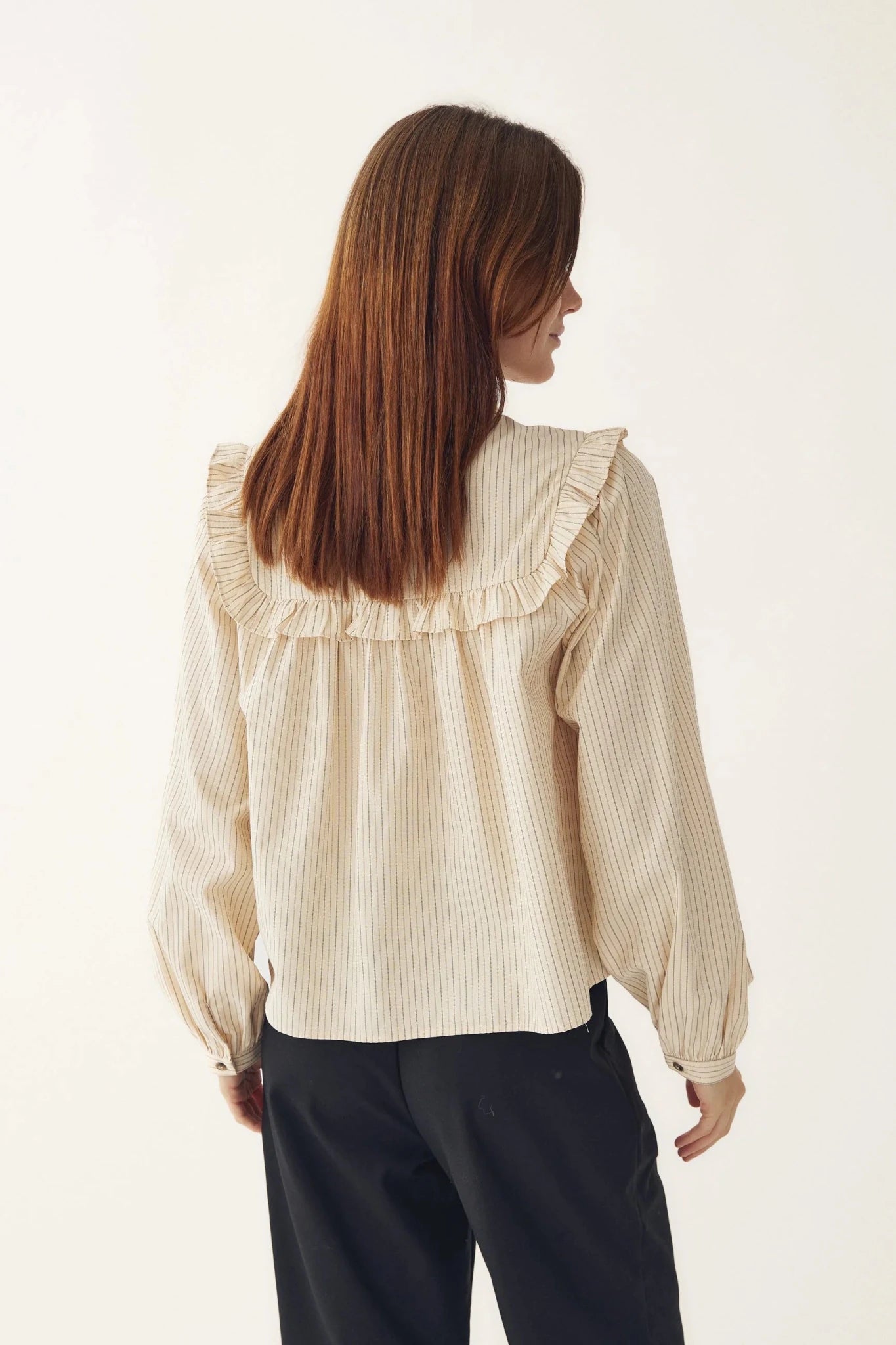 Noella Mikayla Blouse Donnie Cream Stripe - Steranko Clothing Manchester