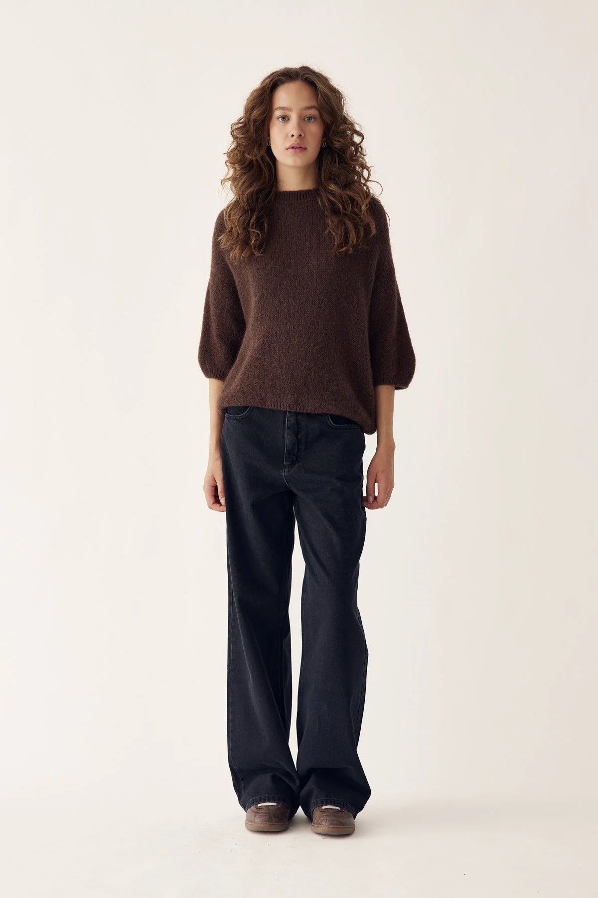 Noella Mimi Knit Jumper Dark Brown - Steranko Clothing Manchester