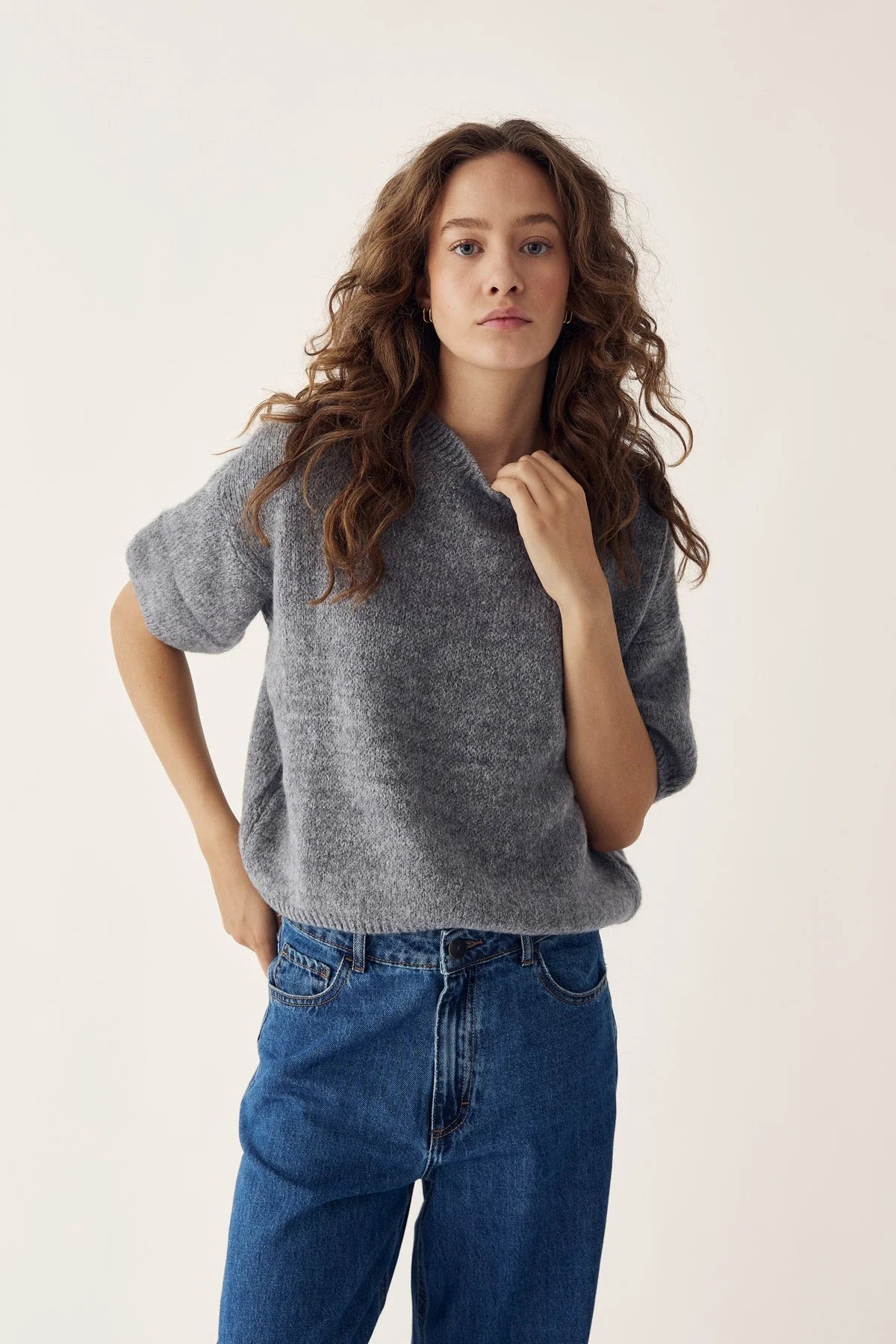 Noella Mimi Knit Jumper Grey - Steranko Clothing Manchester
