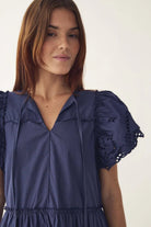 Noella Monica Dress Dusty Blue - Steranko Clothing Manchester