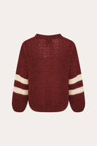 Noella Ninety - two Knit Bordeaux Ivory - Steranko Clothing Manchester