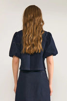 Numph Aletta SS Shirt Dark Blue Denim - Steranko Clothing Manchester