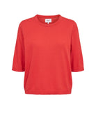 Numph Cally SS Pullover Goji Berry - Steranko Clothing Manchester