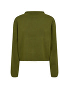 Numph Carma Crop Pullover Calla Green - Steranko Clothing Manchester