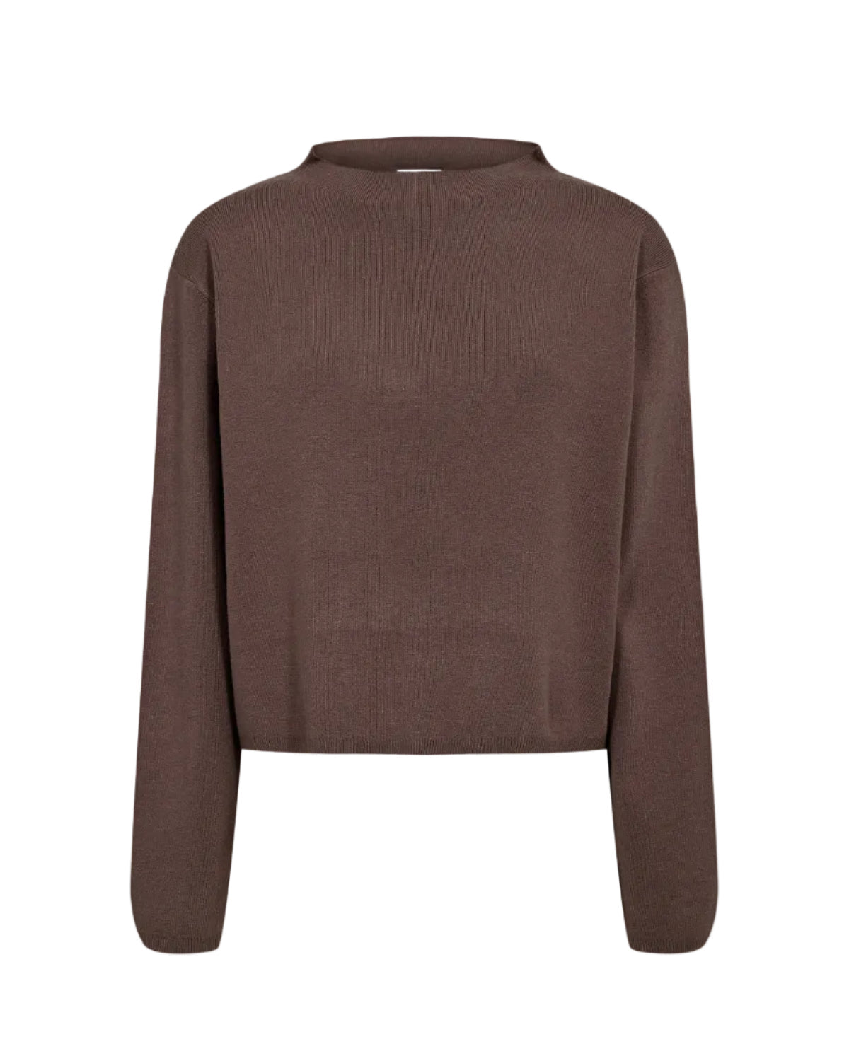 Numph Carma Crop Pullover Deep Taupe - Steranko Clothing Manchester